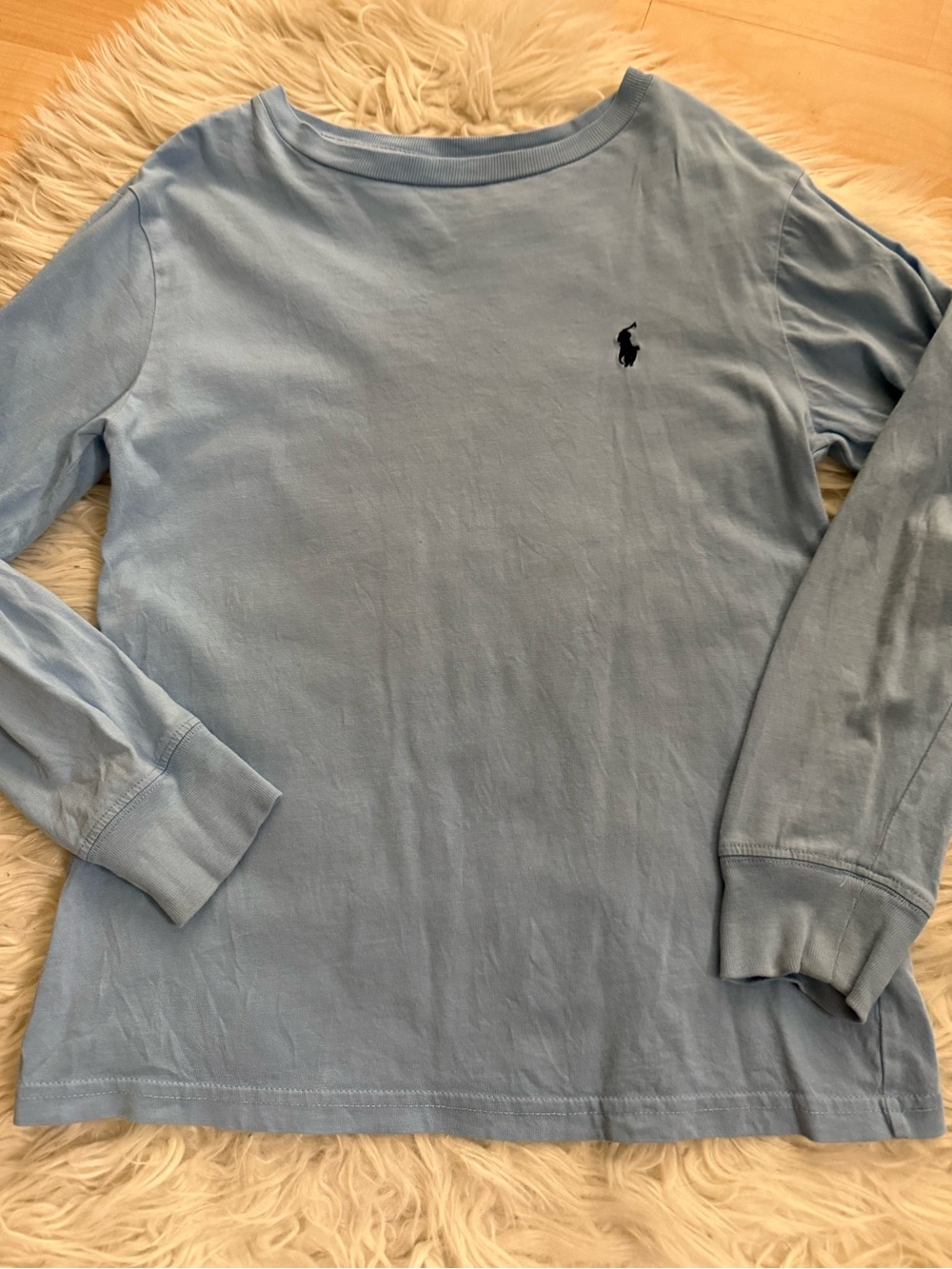 Polo Daloh Lauren Boys Long Sleeve Light Blue Tee 8